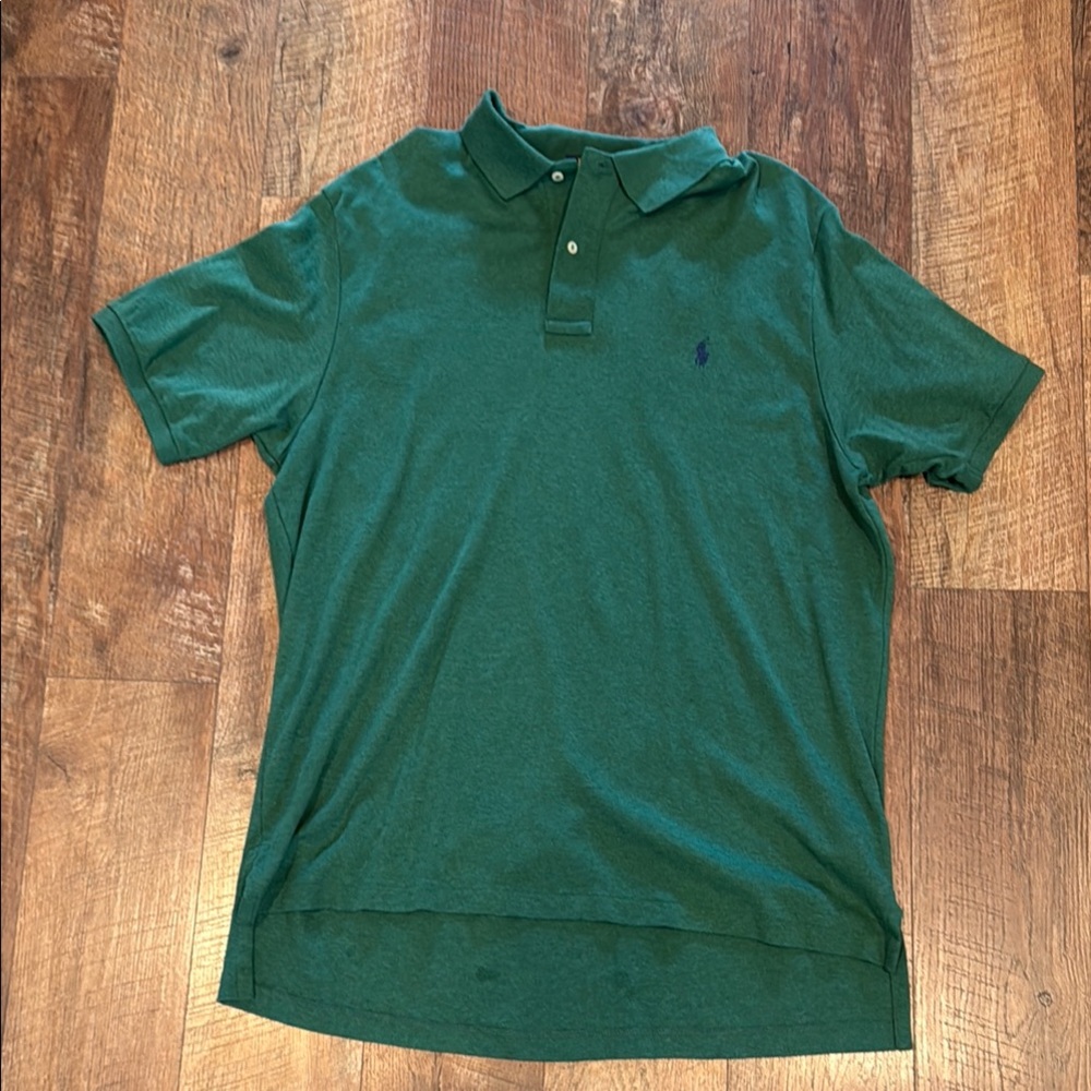 MENS Green Soft Polo Shirt XXL